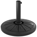 Umbrella Base, Heavy Duty Concrete Base Holder with Steel Pole, Round Parasol Stand for Patio, Outdoor, Garden, Black