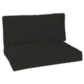 2 Seater Pallet Furniture Cushion Set with UPF20+ Fabric - Black