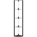 LED Floor Lamp with Shelves, Dimmable Standing Lamp with Foot Switch for Living Room, Bedroom, Black