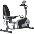 Exercise Bike with LCD Display, Stationary Bike with Quiet 8-Level Magnetic Resistance, Adjustable Seat and Backrest, Indoor Cycling Exercise Equipment for Home Gym Fitness Workout Training
