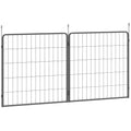 2 Piece 80cm High Dog Pen Expansion Pack with 3 Stakes for Small and Medium Dogs - Black