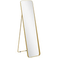 40 x 160 cm Rectangular Full Length Mirror - Gold Tone