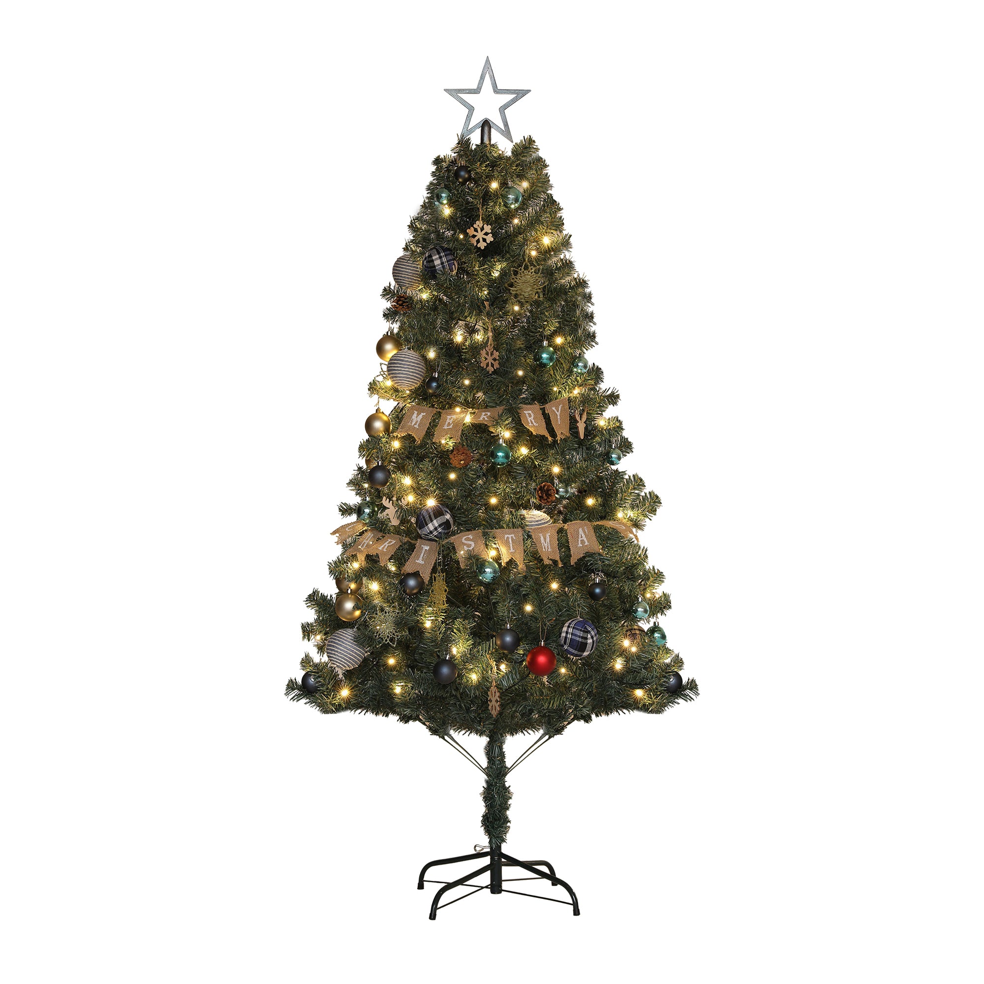 6ft Pre-Lit and Decorated Christmas Tree