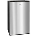 Under Counter Fridge, 91L Small Fridge with Chiller Box, Removable Shelf, Reversible Door, Adjustable Legs, Mini Refrigerator, Silver Tone