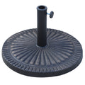 14kg Round Resin Garden Parasol Base for 38mm & 48mm Umbrella Poles - Bronze Tone