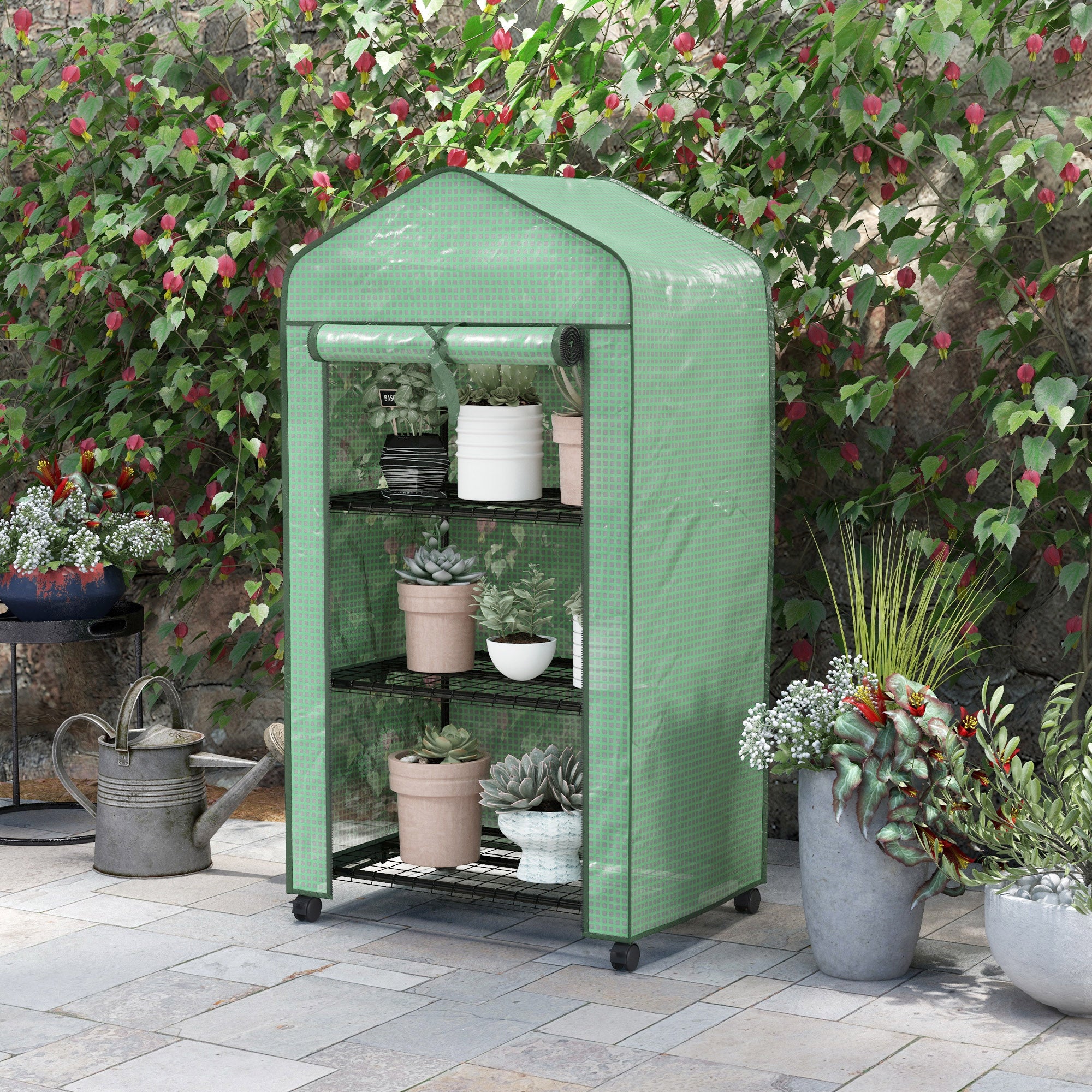 Three-Tier Mini Greenhouse - Green