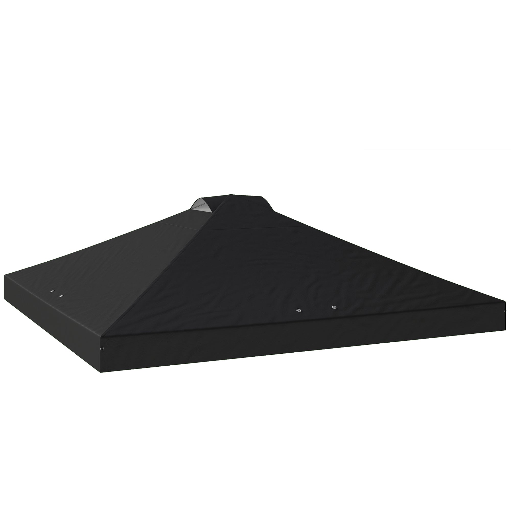 gazebo roof replacement UV50+ Waterproof Pop Up Canopy Cover with 8 Drainage Holes 3 x 3 m Black
