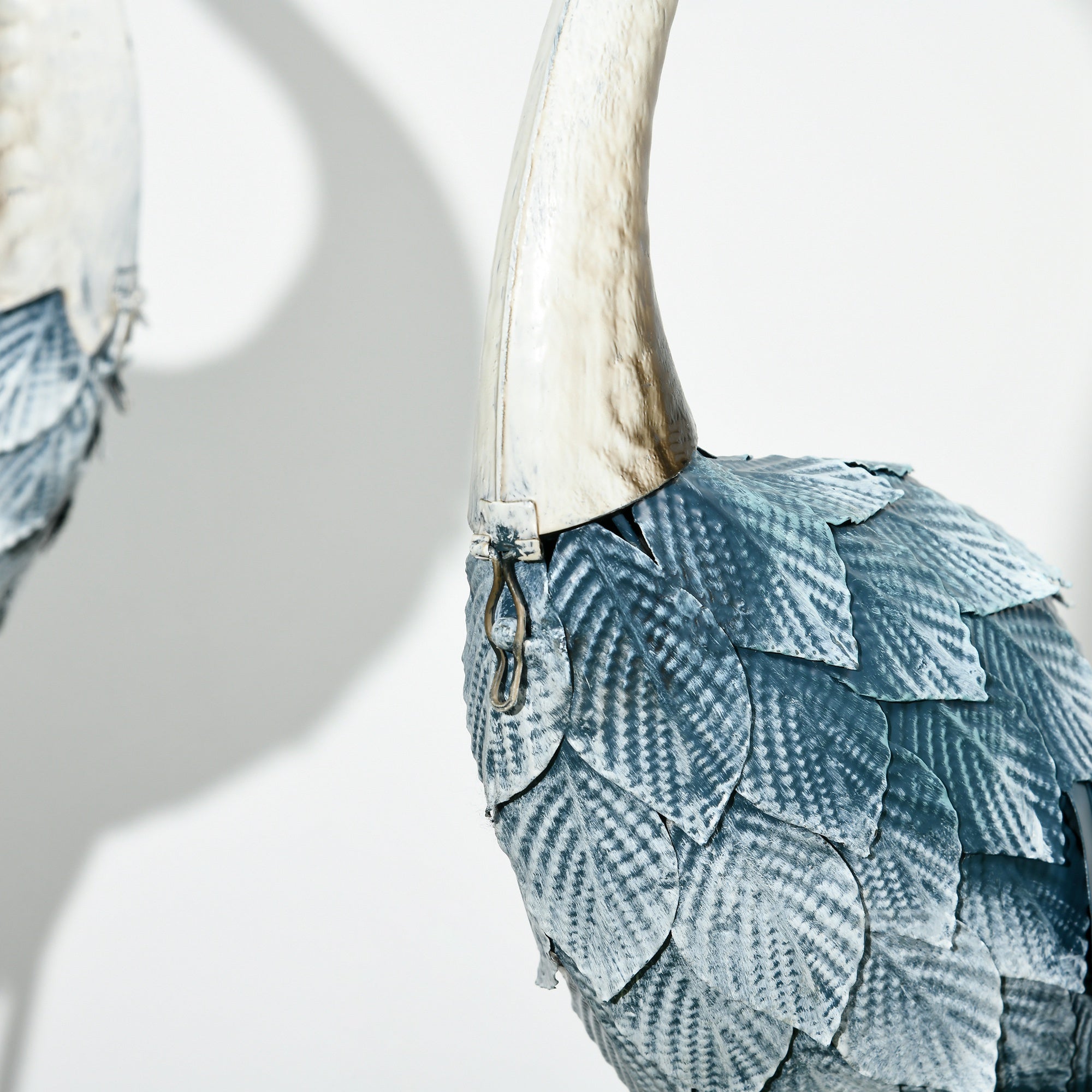 2 Piece Steel Crane Garden Ornament Set - Multi-Colour Durable Outdoor Decoration