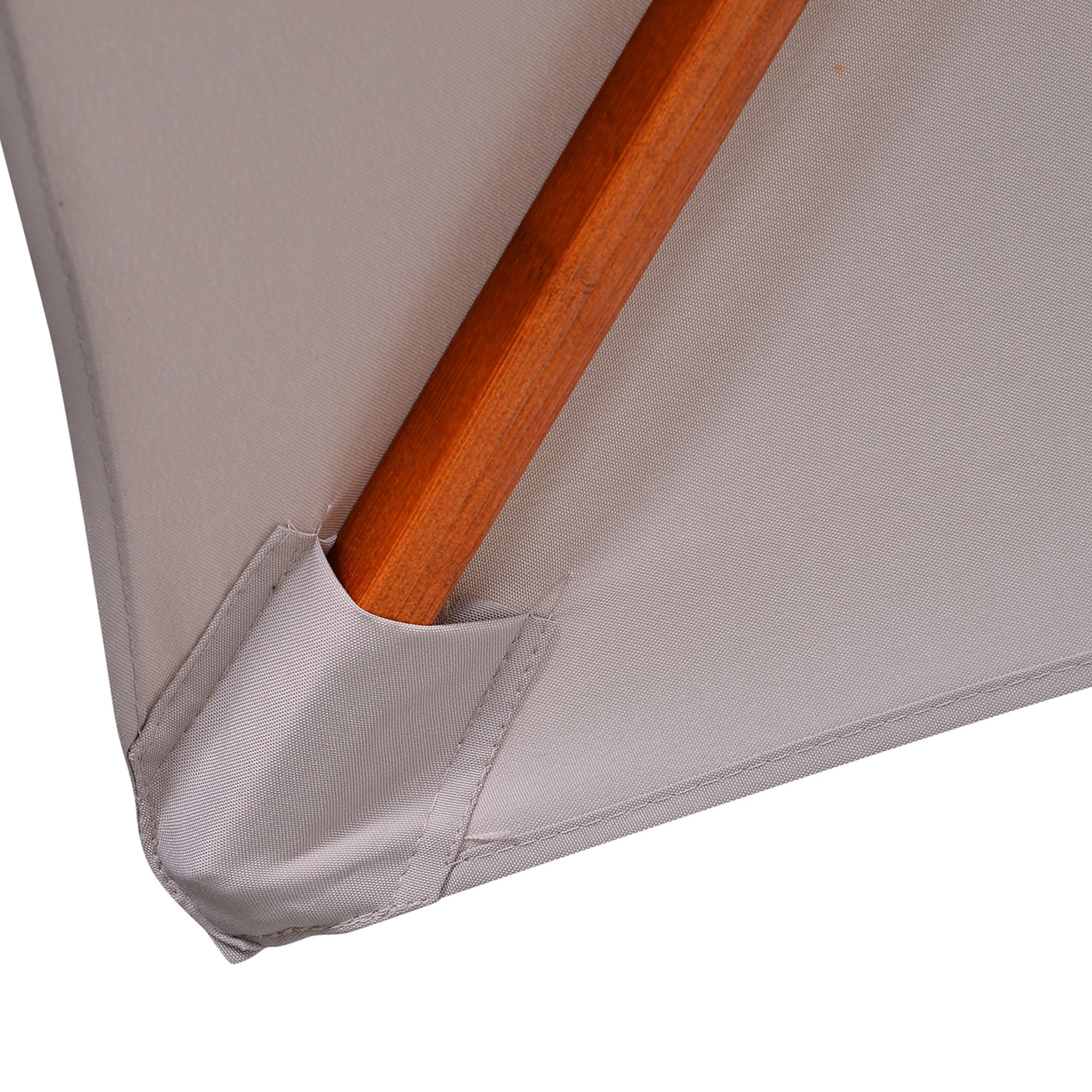 3 Piece Large Outdoor Garden Parasol with Double Tier Grey