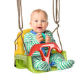 3-in-1 Detachable Kids Swing Seat with Safety Belt and Adjustable Rope for Indoor & Outdoor Use - Green