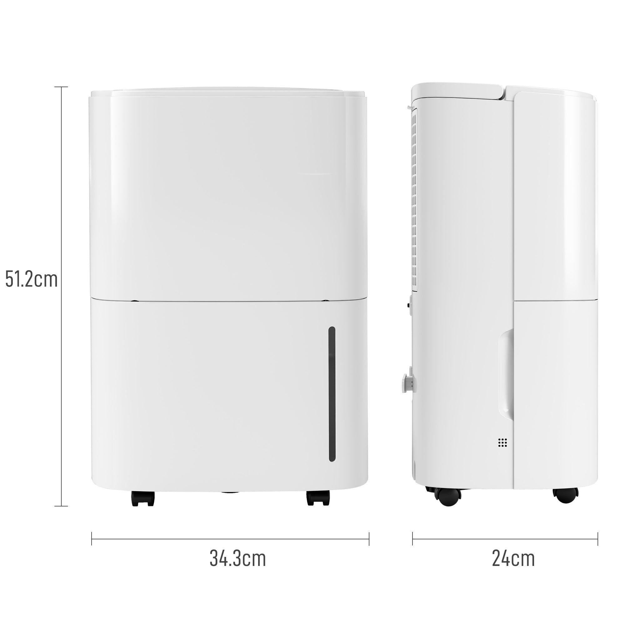 20L/Day Dehumidifier with Continuous Drainage, 5L Water Tank, 24H Timer, Digital Humidity Display, Humidity Light, Dehumidifier for Home Damp, Bedroom, Condensation, Mould, Laundry Drying
