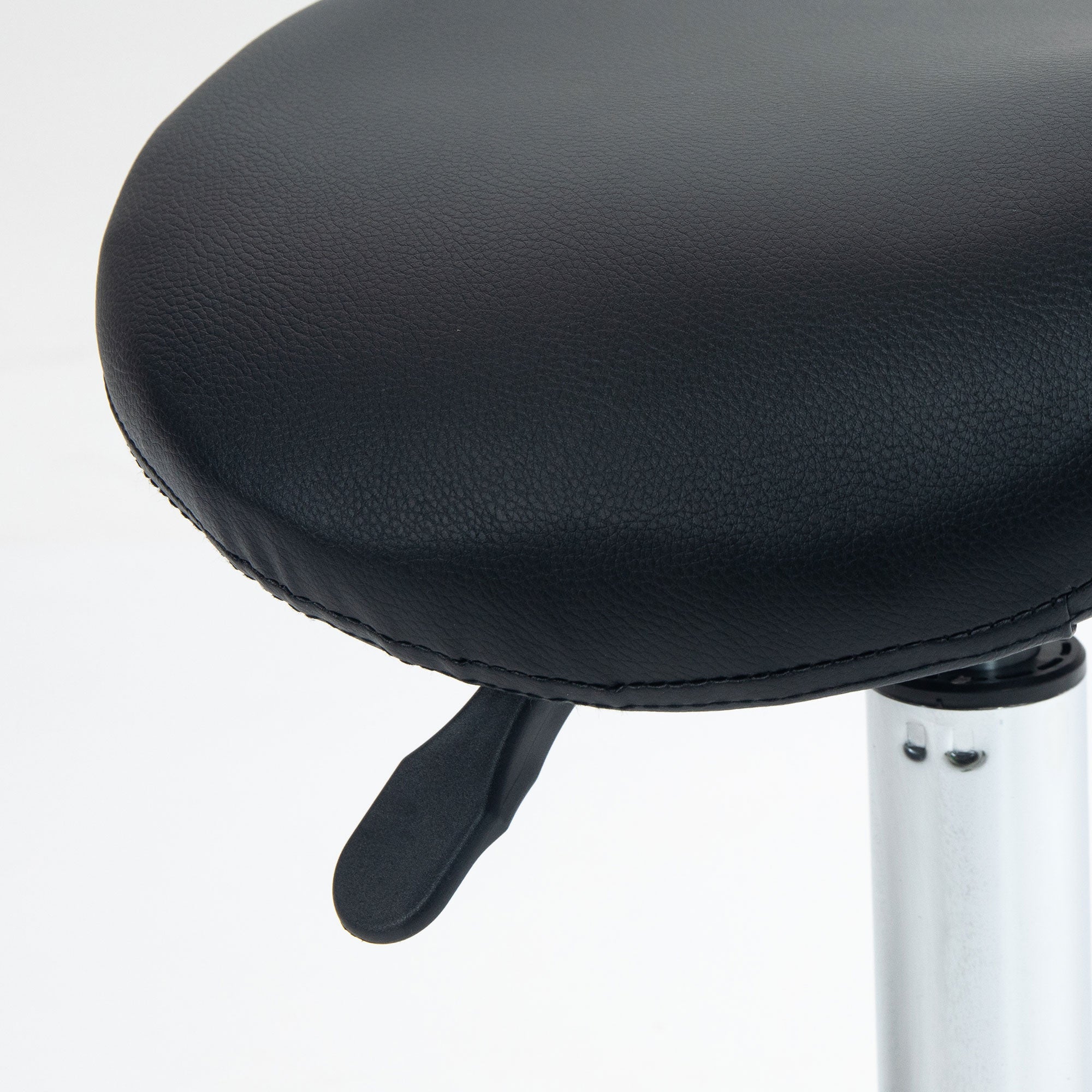 Salon Saddle Stool, Rolling Saddle Chair for Massage, Spa, Clinic, Beauty, Hairdressing and Tattoo, Black