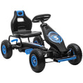 Kids Pedal Go Kart with Adjustable Seat and Inflatable Tyres - Blue