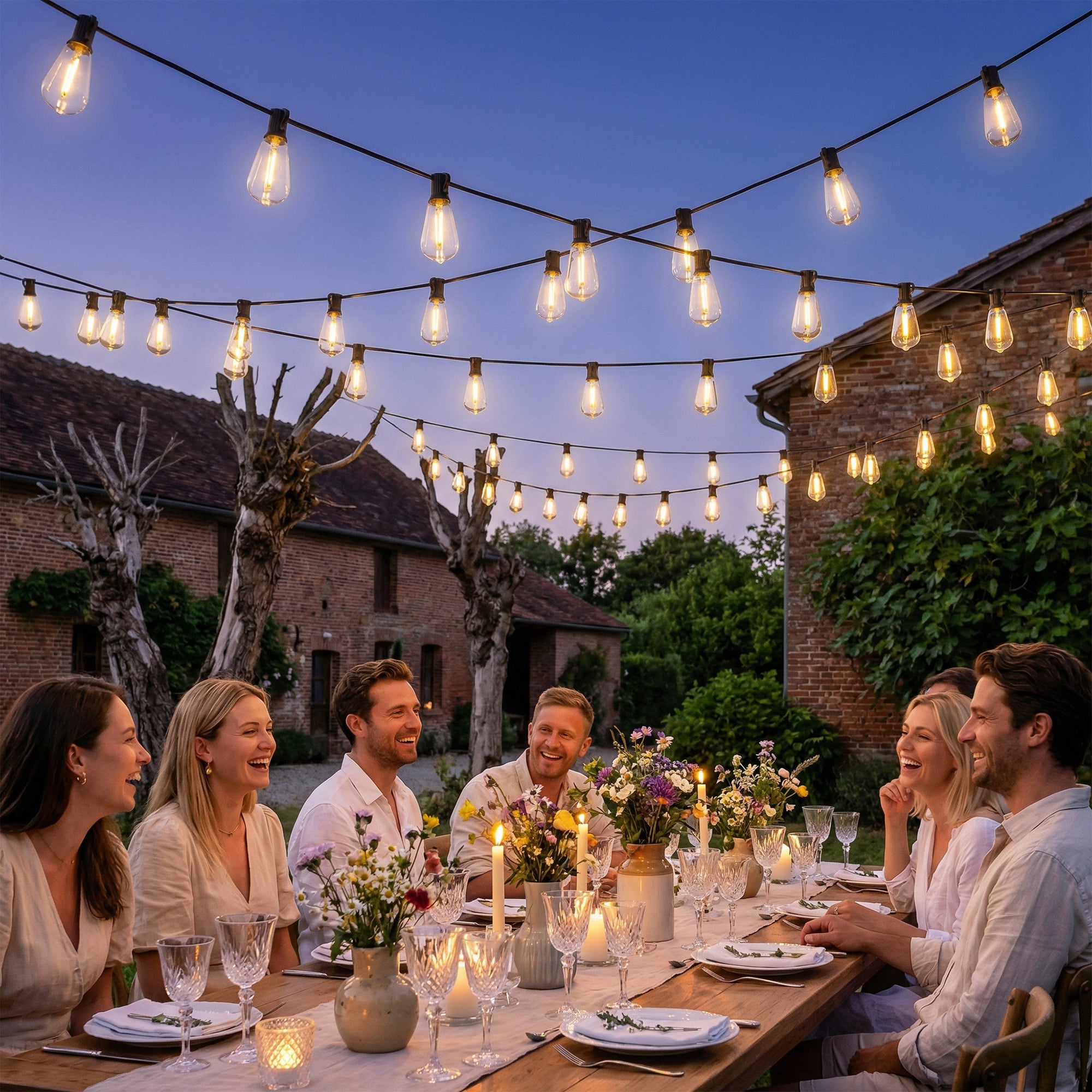 Curtain Lights Connectable Fairy Curtain Lights Plug-in IP44 Waterproof/18 m/Warm White