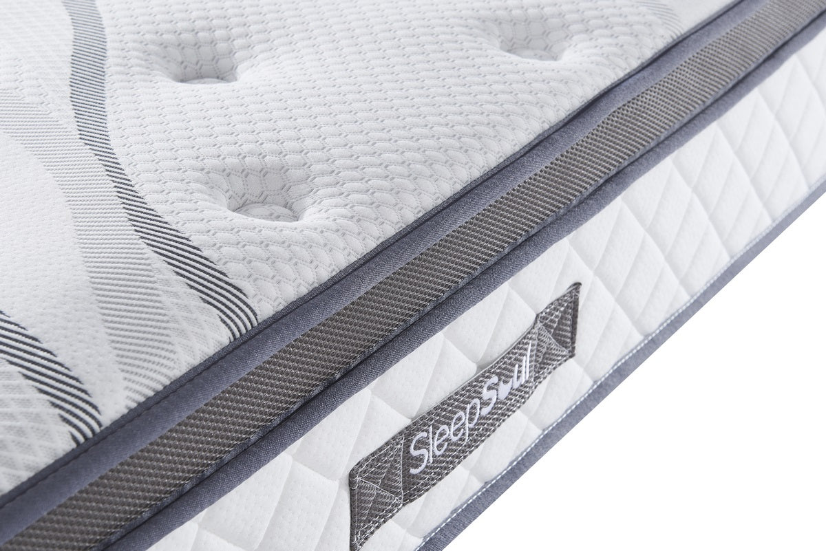 Double Premium Package | Elm Double Bed Grey & SleepSoul Heaven Mattress