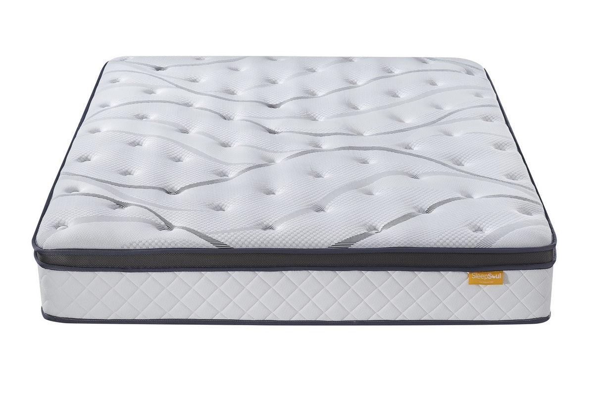 Double Premium Package | Elm Double Bed Brown & SleepSoul Heaven Mattress