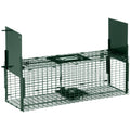 Animal Trap Cage, Humane Rat Trap with Double Doors, Squirrel Trap for Indoors & Outdoors, Catch and Release Mice, Rats, Rodents, 60 x 18 x 20 cm, Green