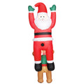 7FT Hanging Christmas Inflatable Santa with Dog, Christmas Blow Up Decoration with Built-in LED Lights for Garden, Indoor Outdoor Home Decor