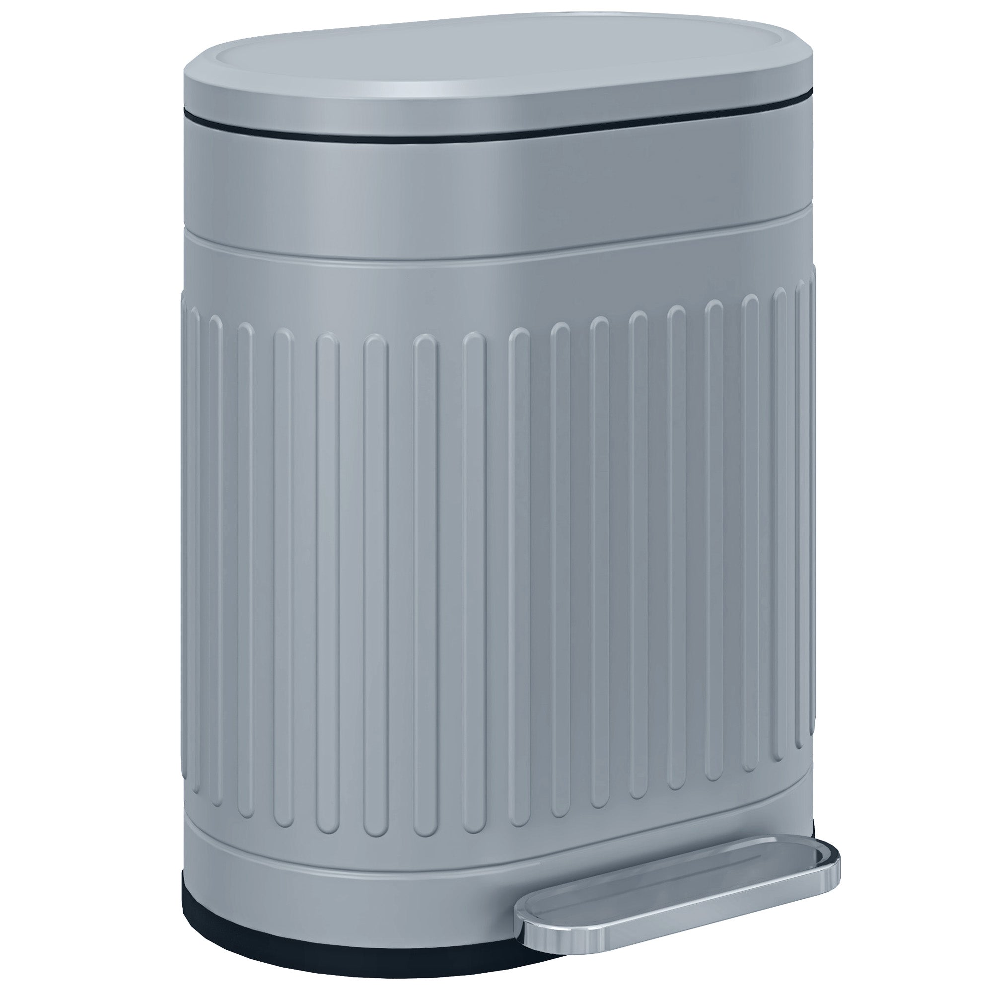 20L Metal Kitchen Bin, with Soft-Close Lid - Grey