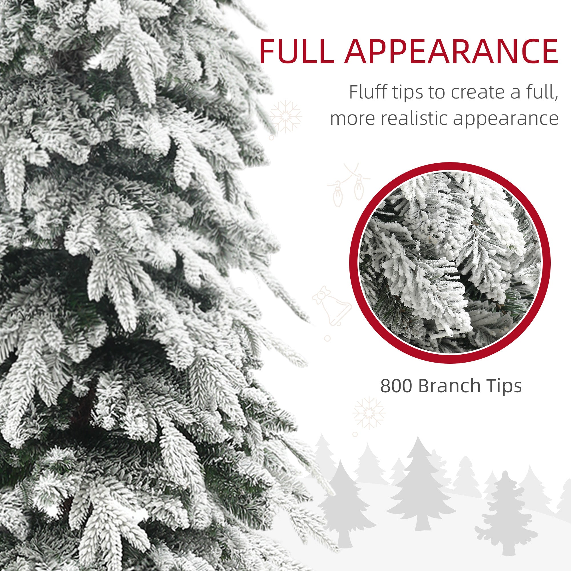 7ft Snow-Covered Unlit Artificial Christmas Tree