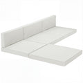 7-Piece Patio Furniture Cushions, Outdoor Loveseat Cushion with Removable Covers for Rattan Furniture, 60x60 cm, Cream