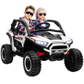 2 Seater 24V 7AH Battery Powered Ride On Truck with Remote, Suspension, 3 Speeds - White