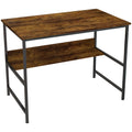 2-Tier Computer Desk, 100 x 60 cm, Rustic Brown