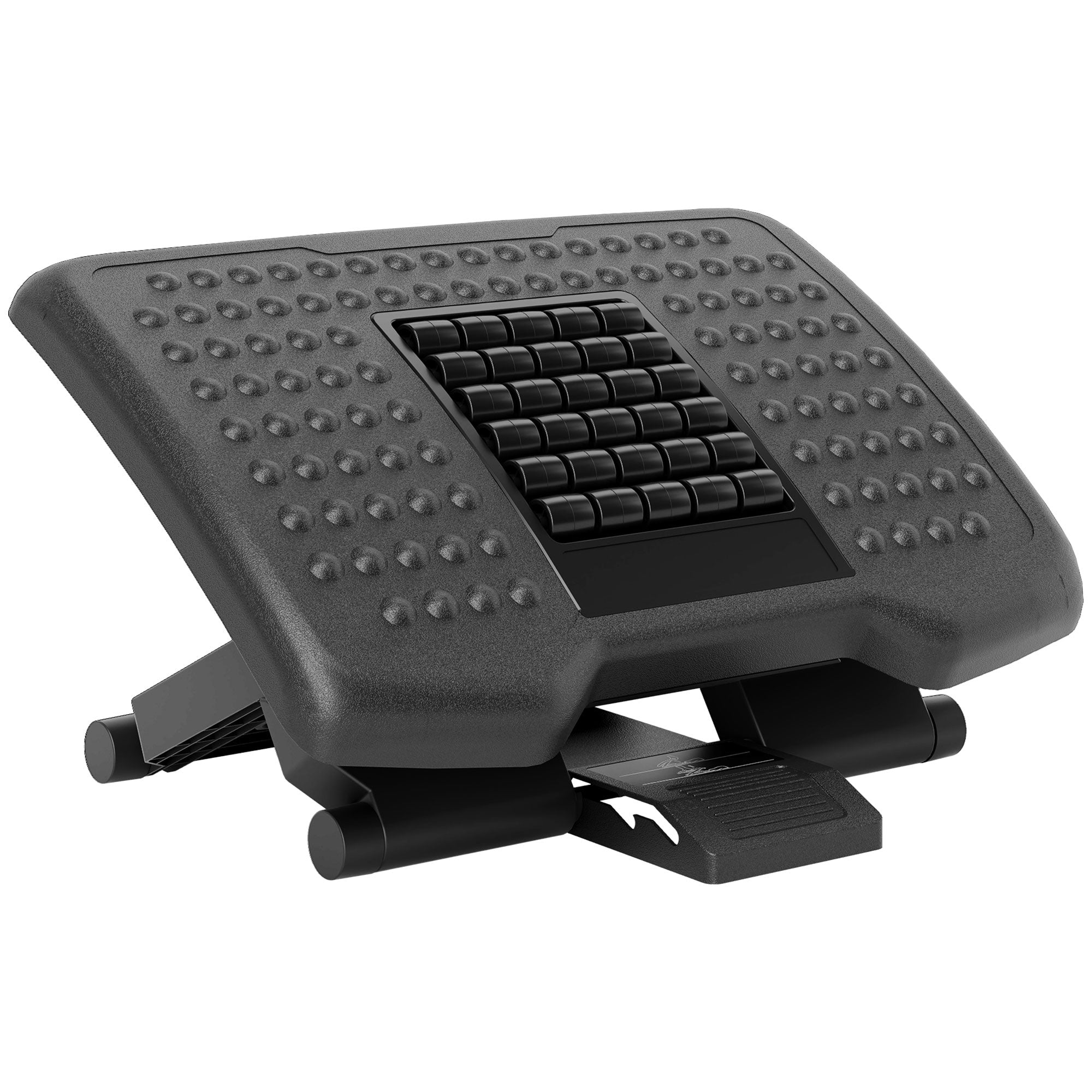 Three-Level, Multi-Angle Massage Footrest - Black