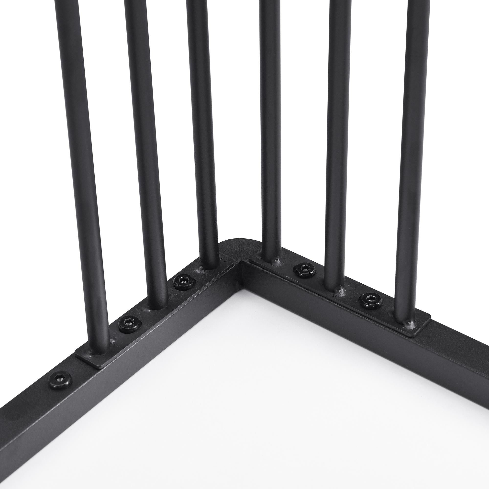 2 Piece High Gloss Nesting Coffee Table Set with Marble Pattern, Square Side Tables with Metal Frame, 60L x 60W x 45H cm, White+Black