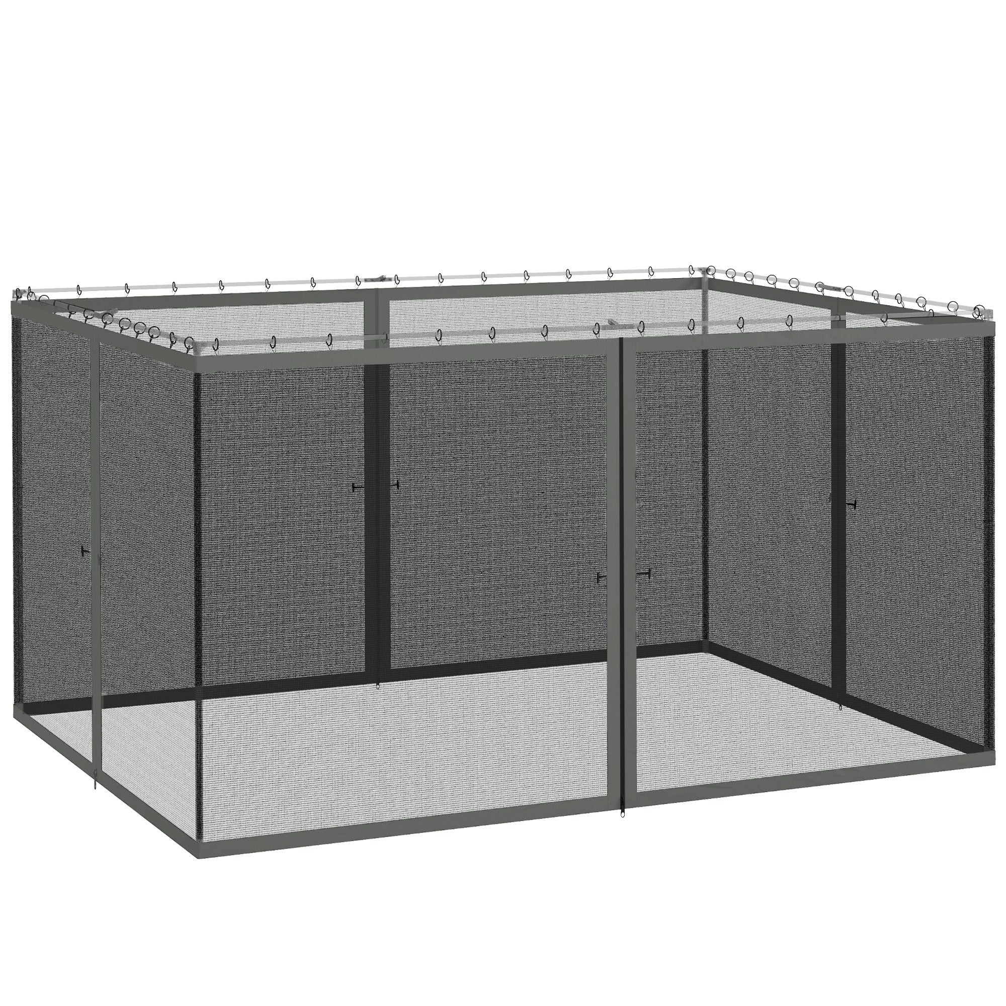 352 x 207cm Universal Replacement Mesh Sidewall Netting for Patio Gazebos and Canopy Tents, (Sidewall Only) Dark Grey