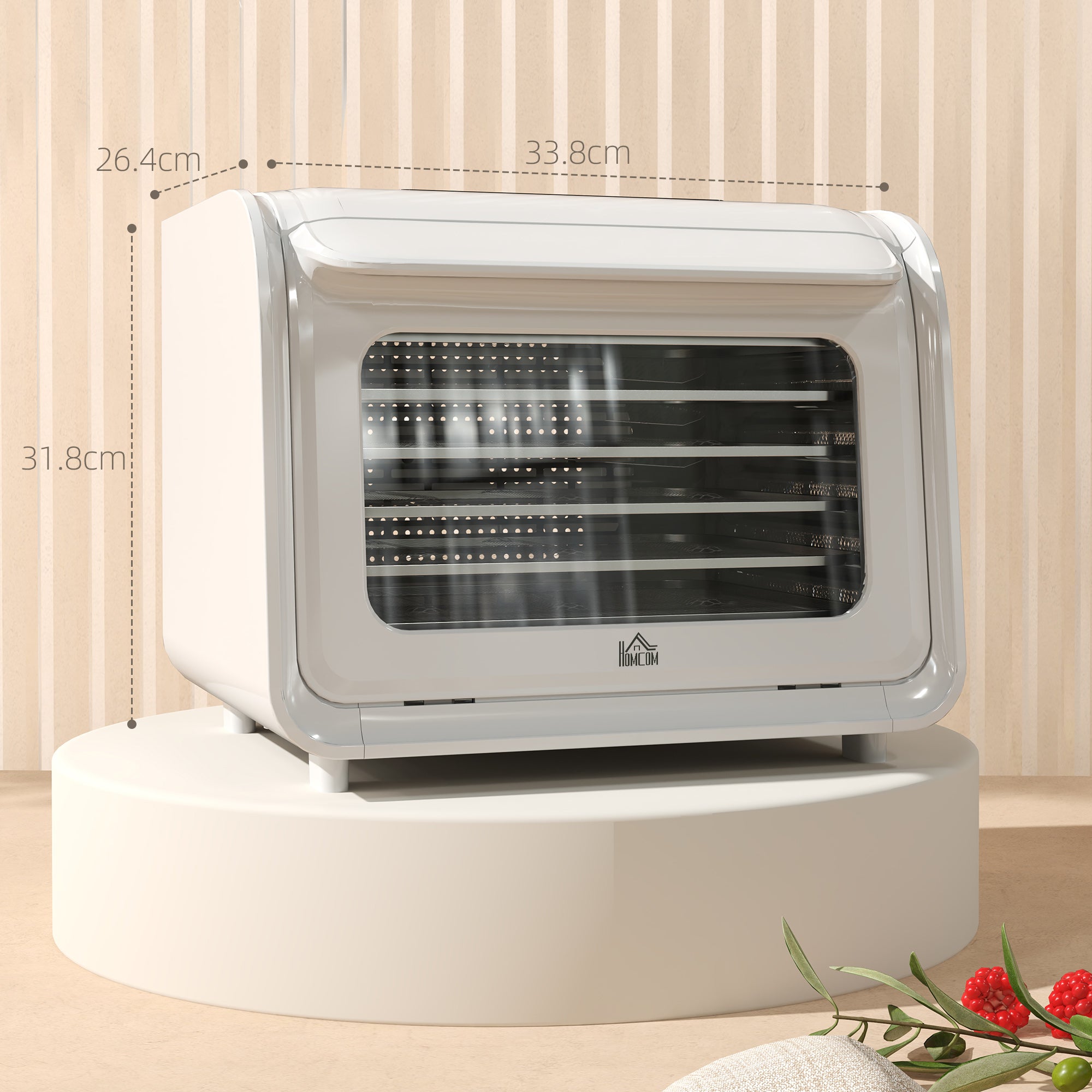 35-70°C Six-Tray Food Dehydrator - White