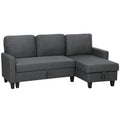 Three-Seater Storage Sofa Bed - Charcoal Grey