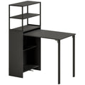 Folding Shelf and Work Table - Black
