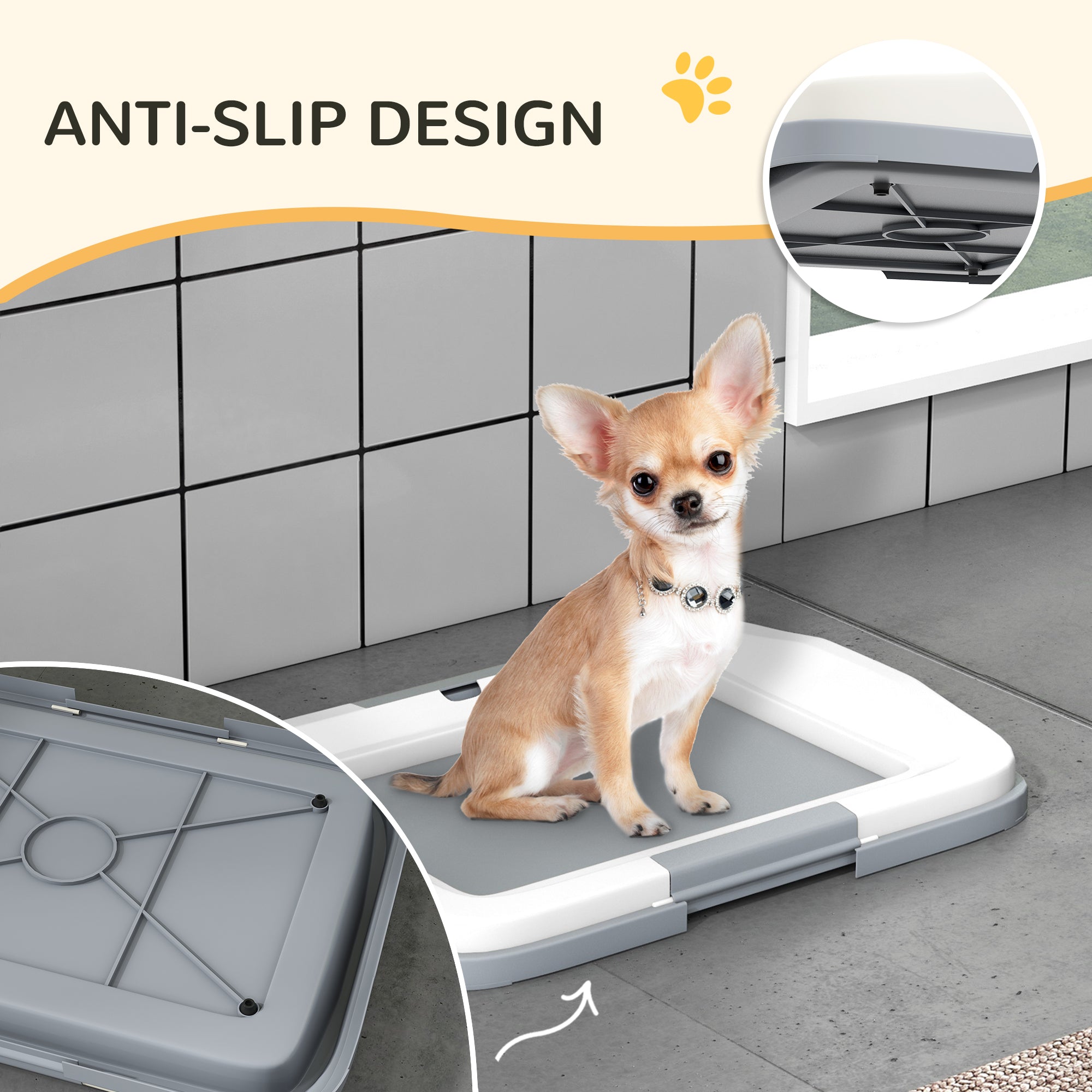 Dog Toilet Tray for Training Dogs, Dog Litter Tray for Indoor, Outdoor, 47 x 34 x 6cm