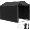 Garden Storage Tent with Roll-Up Door Waterproof Shelter - Black