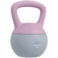 8kg Soft Kettlebell with Non-Slip Handle for Home Gym Strength Training - Purple and Grey