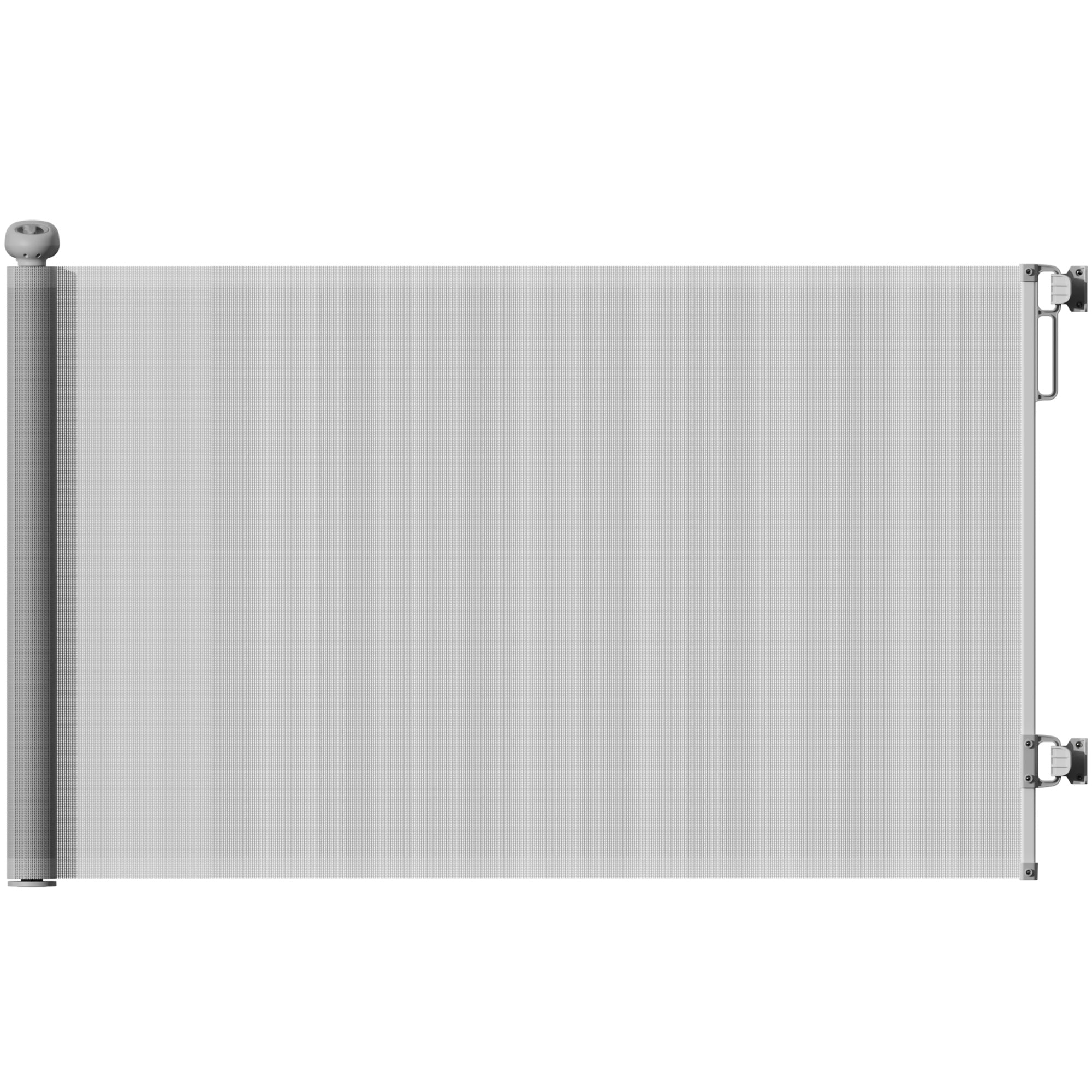 Retractable Stair Gate Extends Up to 140 cm Wide, Dog Gate for Doorways, Stairways, Hallways, Grey