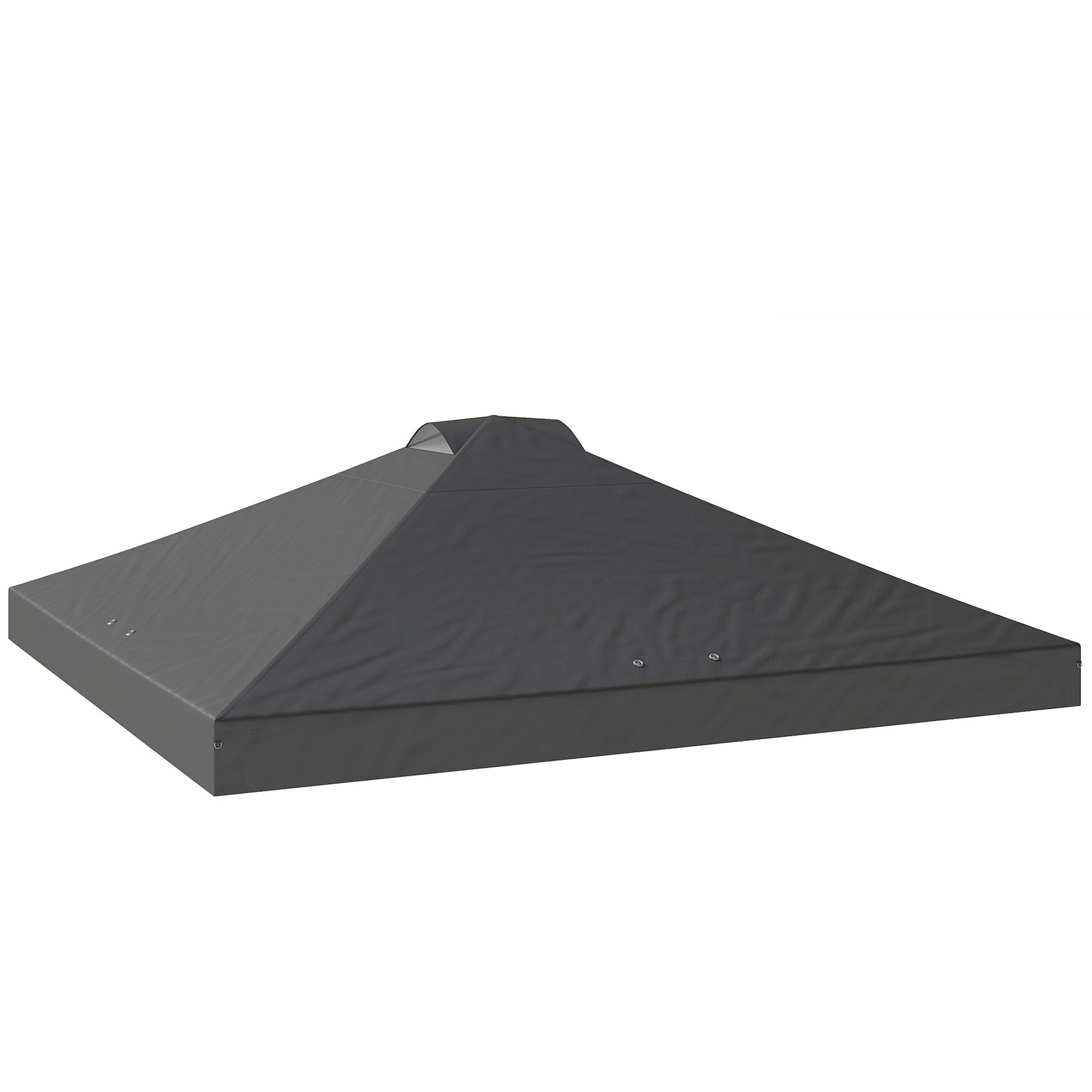 Gazebo Roof Replacement UV50+ Waterproof Pop Up Canopy Cover with 8 Drainage Holes 3 x 3 m Dark Grey