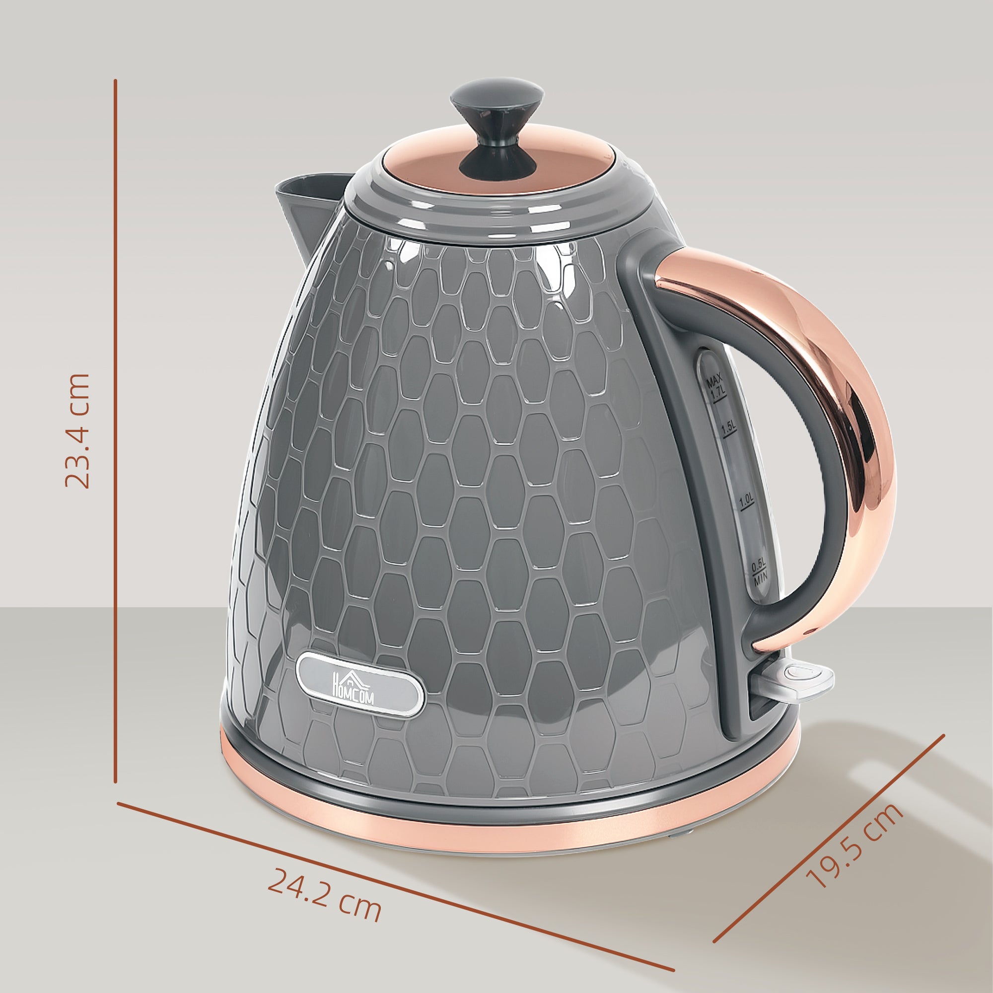 3kW Rapid Boil Honeycomb Kettle 1.7L - Grey