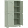 4-Door Kitchen Storage Cabinet with Adjustable Shelves - Green