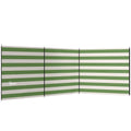 4 Pole Camping Windbreaks, Beach Wind Shield Shelter with Carry Bag and Steel Poles, 540cm x 150cm, Army Green