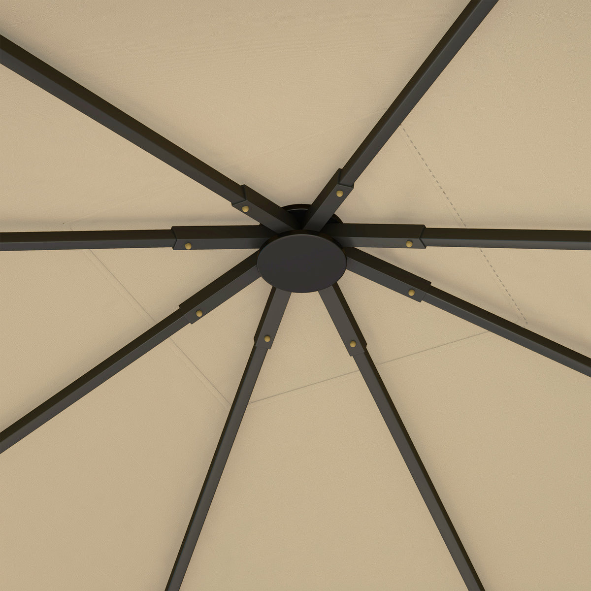 3 Piece 3x3m Gazebo Canopy Replacement Cover - Beige