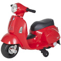 Vespa Licensed 6V Electric Ride-On Motorbike for Toddlers 18-36 Months with Horn & Headlight - Red