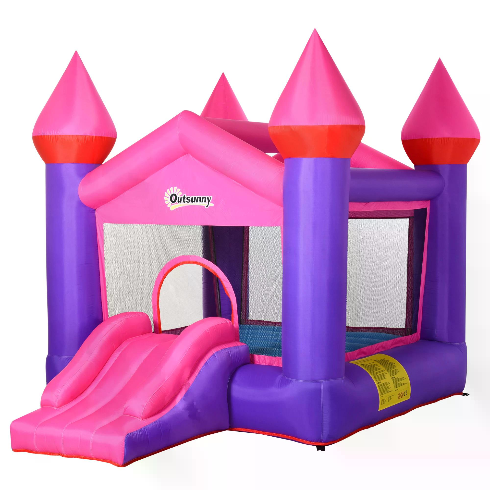 Bounce Castle Inflatable Trampoline Slide for Kids w/ inflator 3.5 x 2.5 x 2.7m