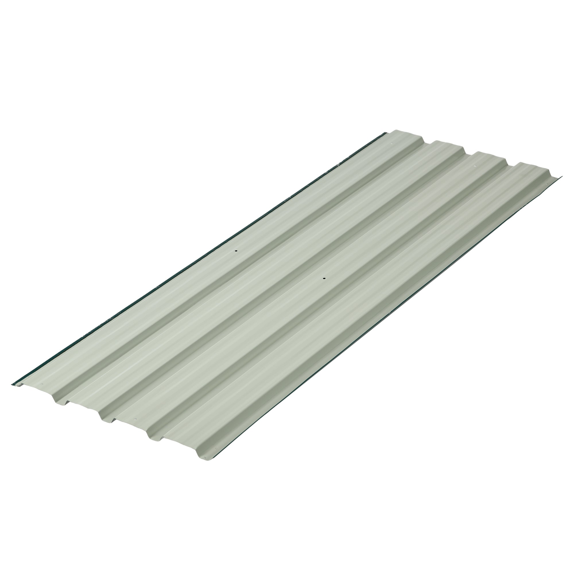 Set of 12 Corrugated Steel Roof Sheet Panels - Green