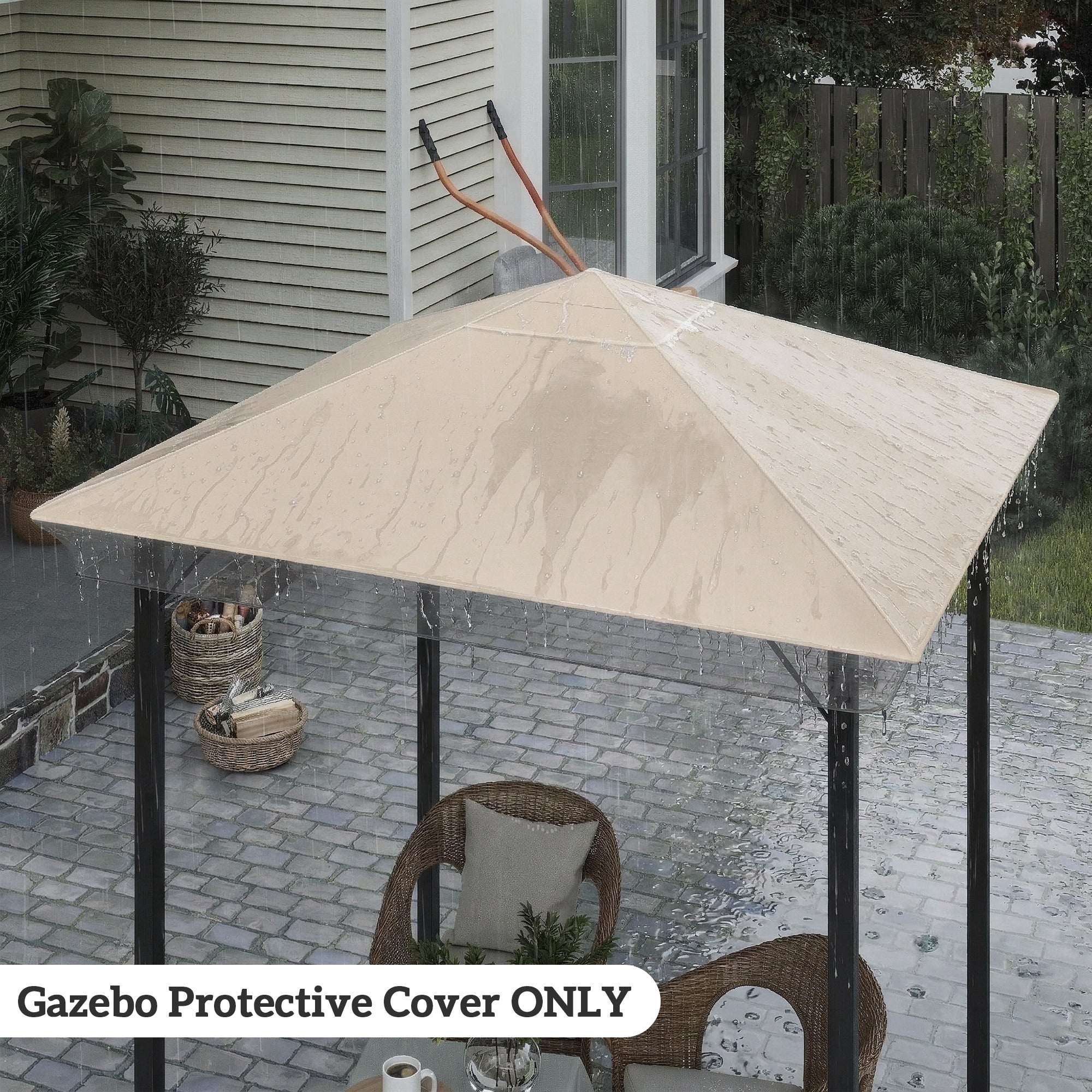 2 x 2 (m) Gazebo Protective Cover, Waterproof Cover for Gazebo, Canopy and Tent