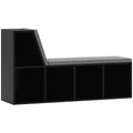 2 Tier Modern Bookcase Bookshelf with Removable Cushions for Living Room