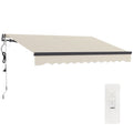 2.5 x 3m Electric & Manual Patio Awning with UV Protection - Beige