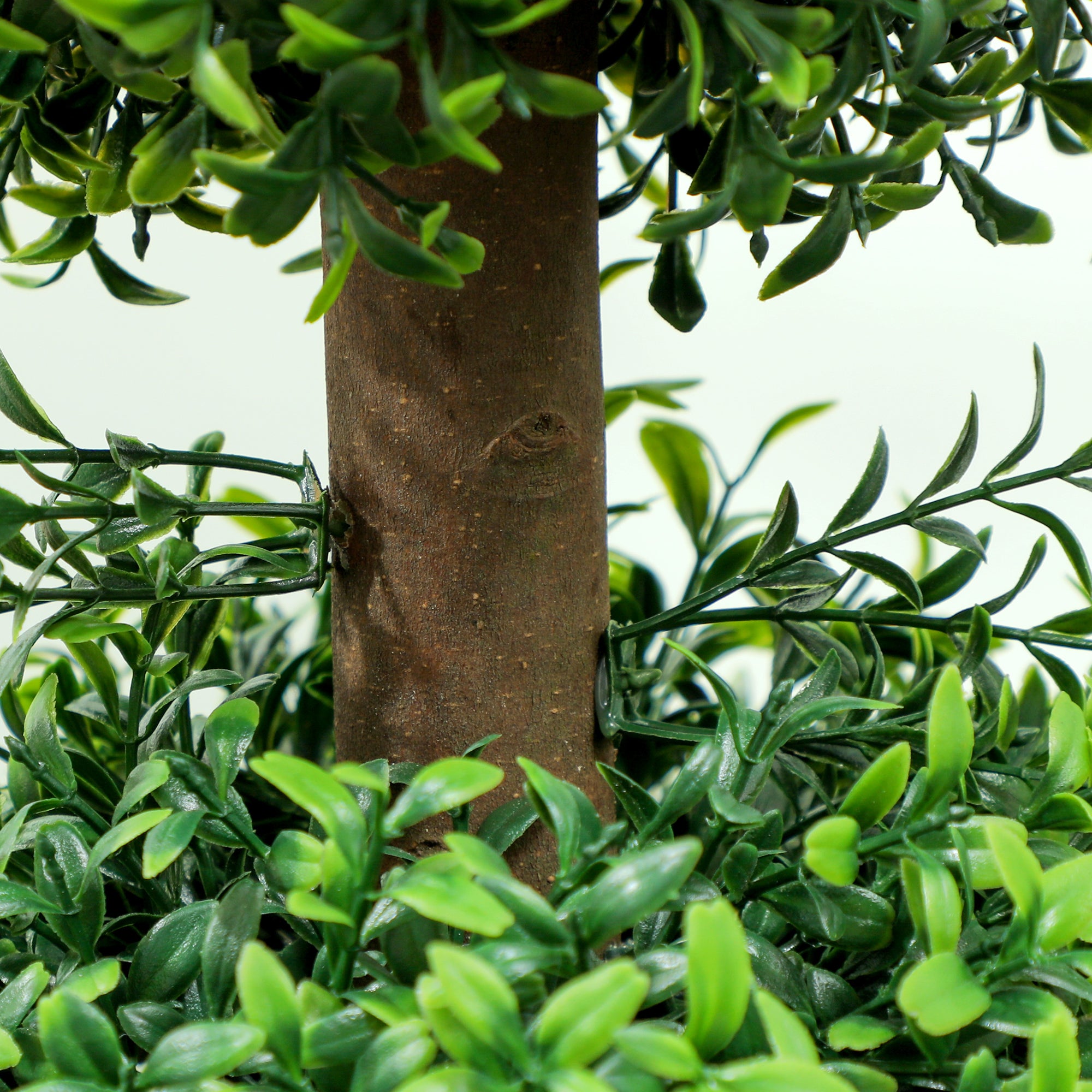 Set of 2 Artificial Topiary Ball-Shaped Boxwood Trees 100cm in Pot - Green