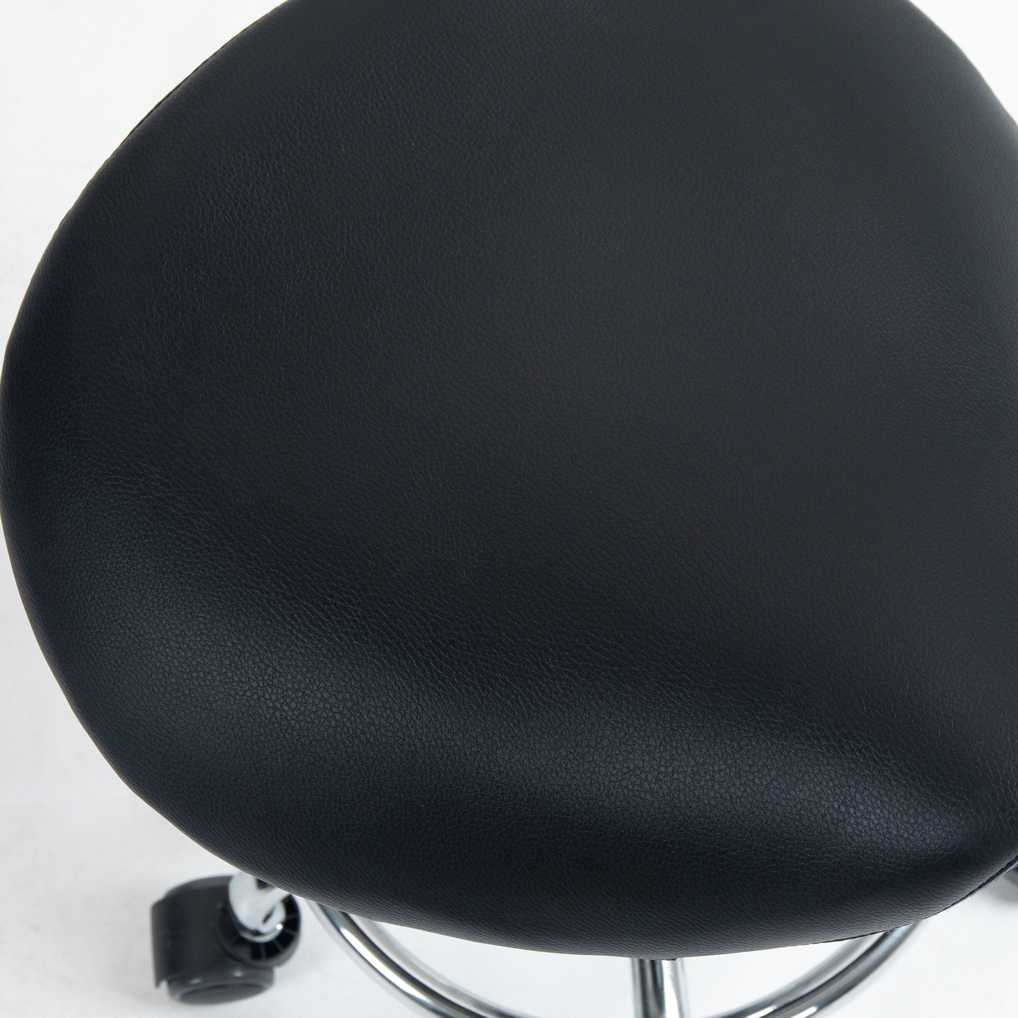 Salon Saddle Stool, Rolling Saddle Chair for Massage, Spa, Clinic, Beauty, Hairdressing and Tattoo, Black